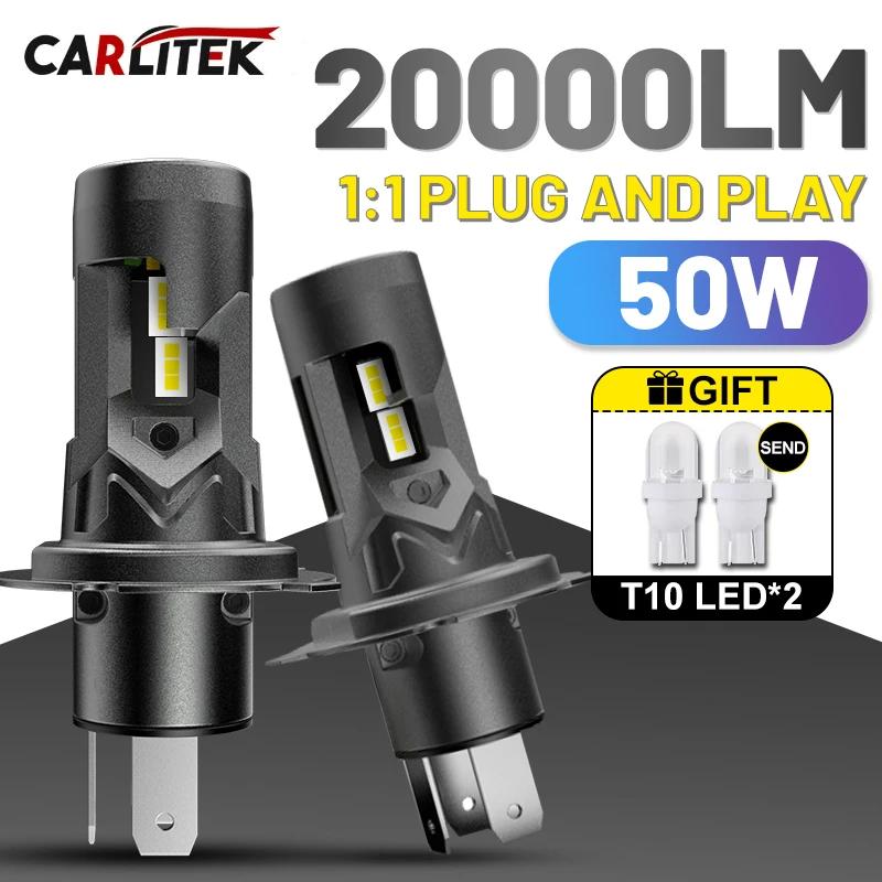 ̴  6000K PTF ̽  Ȱ, ͺ ǳ ̿, ڵ , H4 LED Ʈ, 20000LM 50W 3570 CSP LED H7, 2PCs CARLitek